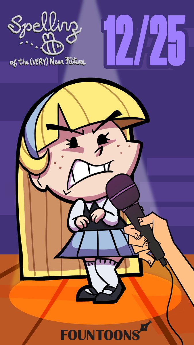 Get a sneak peek into the VERY near future of Spelling Bees…

COMING DECEMBER 25th!

Promo image by <a href="/happy_one_yearr/">Skye 🍉</a> <a href="/LordMarucoatl/">Lord Maru</a> <a href="/VinnyBluEyes/">Vincenzo Giampietro 🐐</a> 

<a href="/FountainCartoon/">John "F" Fountain</a>