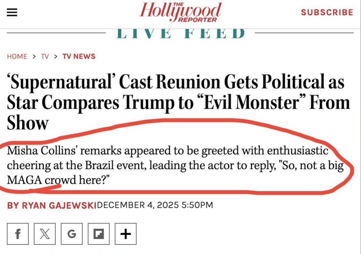 mishacollins's tweet image. I sure hope US customs doesn’t checking my social for “anti-American” content when I fly back to the States. To be safe, I’ve hidden the video of me calling Tr**p a m*nster in the link in my bio.