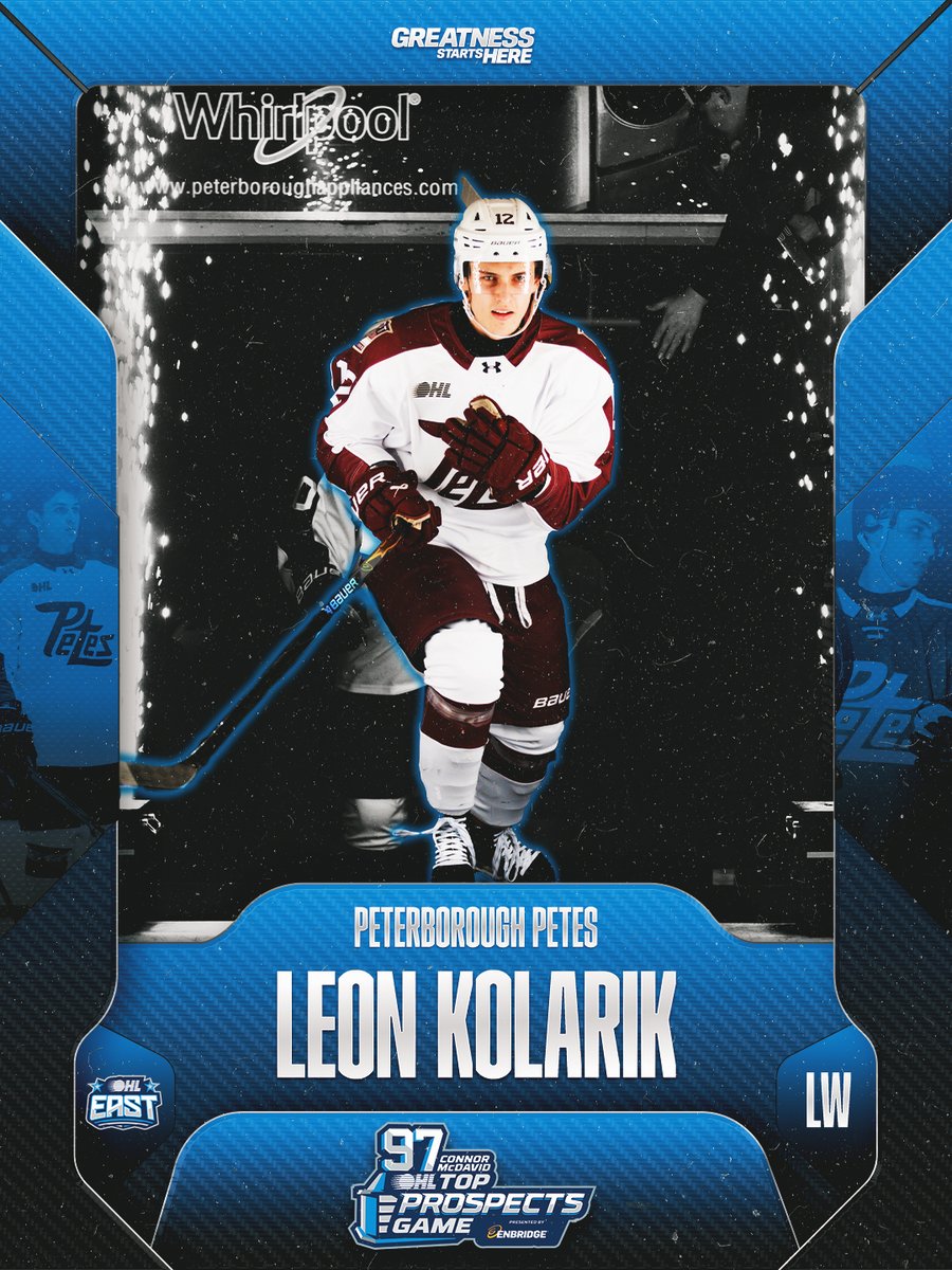 KOLA ➡️ TEAM EAST

Leon Kolarik has been named to Team East for the 2026 Connor McDavid OHL Top Prospects Game presented by Enbridge Gas on January 14 at the PMC

Details: tinyurl.com/3epk9n82

#OHLTopProspects | <a href="/enbridgegas/">Enbridge Gas</a>