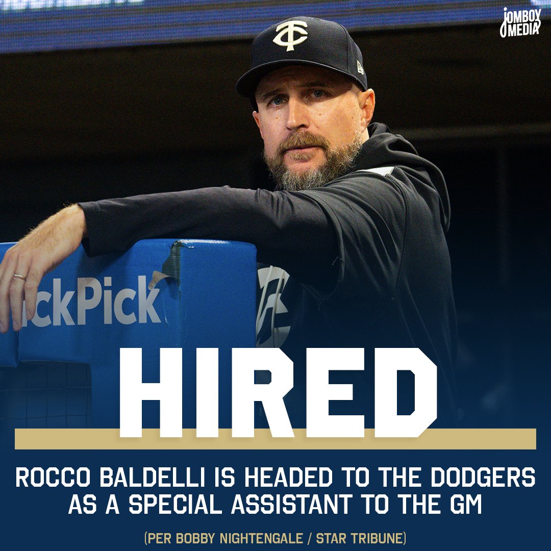 TalkinBaseball_'s tweet image. Former Twins manager Rocco Baldelli is joining the Dodgers organization