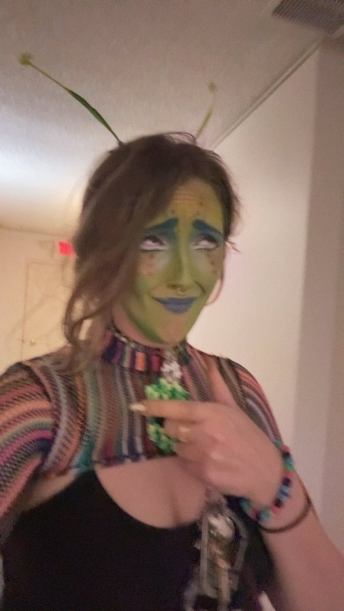 Went to a Galactic Glitter Disco themed party and everyone said I had mantis vibes 😍