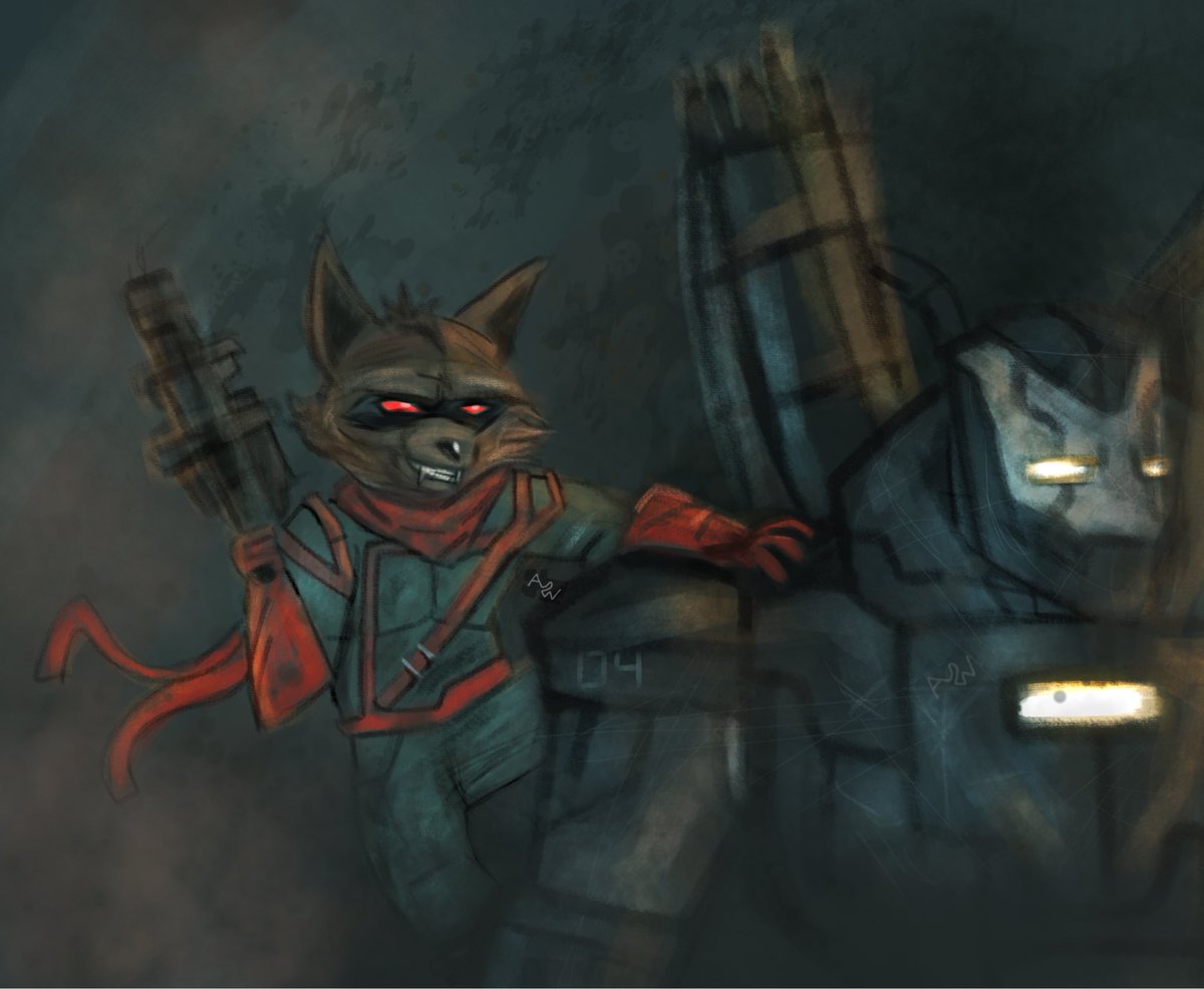 Infinity gauntlet.

Rocket and the war machine.