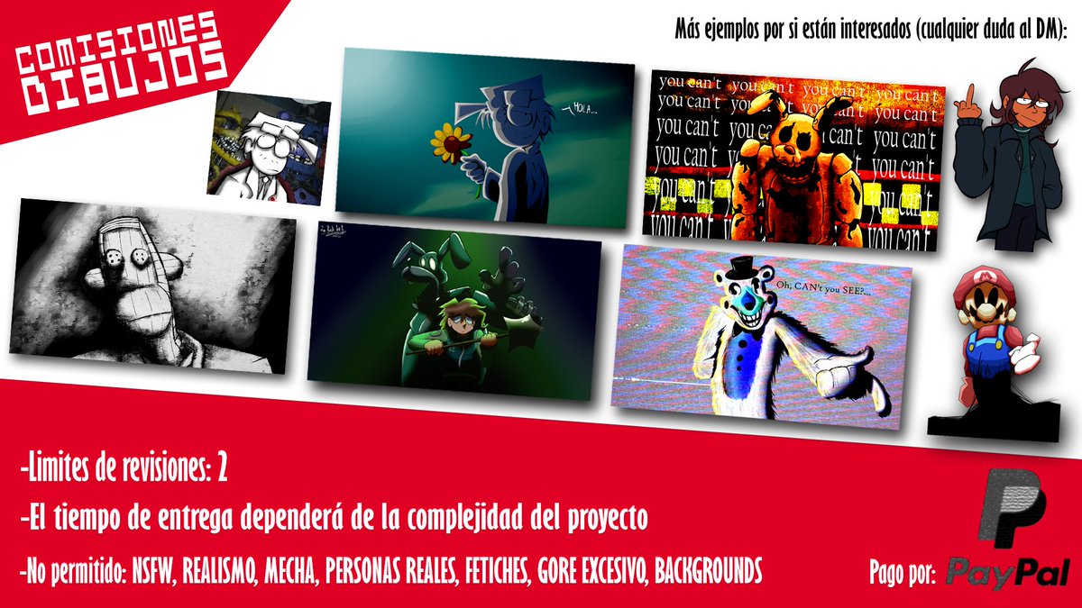 LaReddelR01's tweet photo. Hemos regresado... 
                        ¡¡¡COMISIONES ABIERTAS!!!  
                      (Porfa apoyen gente con su rt)

Acá un drive con algo de mis dibujos por si desean revisar y las 4 imagenes con información adicional: https://t.co/KSwwixrggl https://t.co/5L0sMdigFH