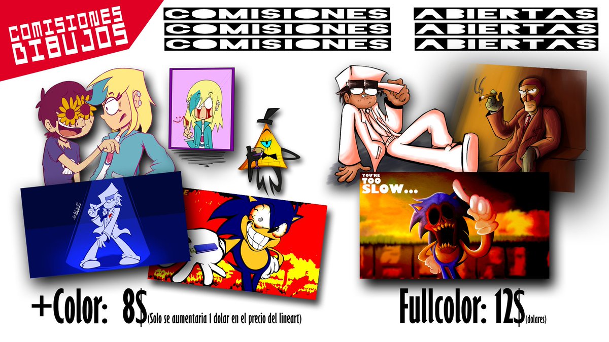 LaReddelR01's tweet photo. Hemos regresado... 
                        ¡¡¡COMISIONES ABIERTAS!!!  
                      (Porfa apoyen gente con su rt)

Acá un drive con algo de mis dibujos por si desean revisar y las 4 imagenes con información adicional: https://t.co/KSwwixrggl https://t.co/5L0sMdigFH