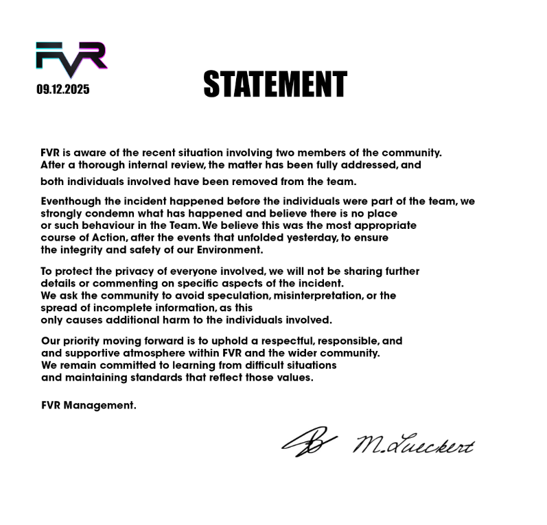 FVR Esports tweet media