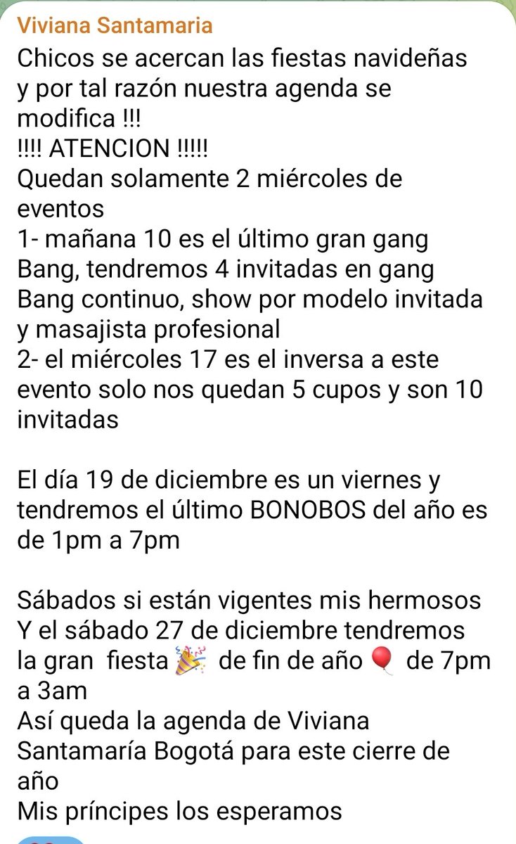 Chicos recuerden que deben  alistar motores para el último BONOBOS el 19 de diciembre mis príncipes wapp 3213637536