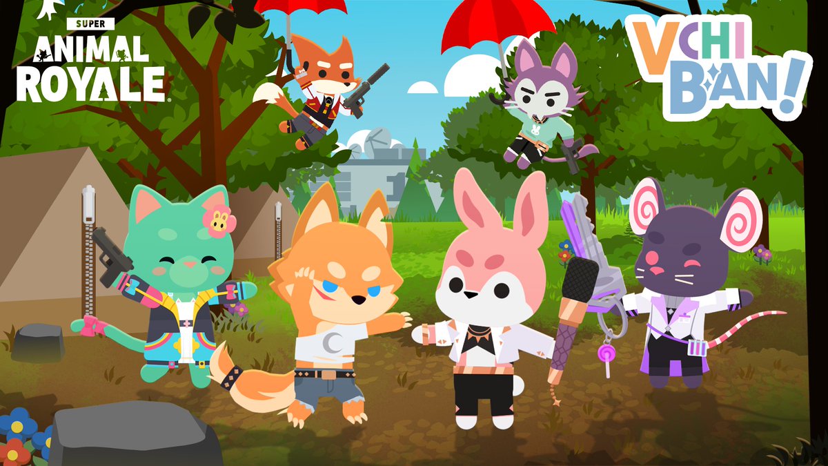 PixileStudios's tweet image. ✨ Super Animal Royale x @VchiBan ✨

Use code “VCHIBAN” to get 9 new cosmetics based on your favorite found family Vtuber group