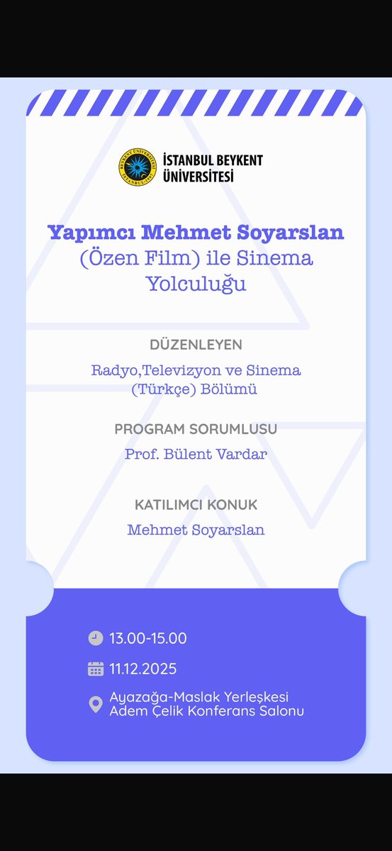 Yapımcı ve müzisyen Mehmet Soyarslan İle Müzik ve Sinema Yolculuğu hakkında konuşacağız. <a href="/oezenfilm/">Özenfilm  Entertainm</a> <a href="/BeykentUnv/">İstanbul Beykent Üniversitesi</a> #özenfilm