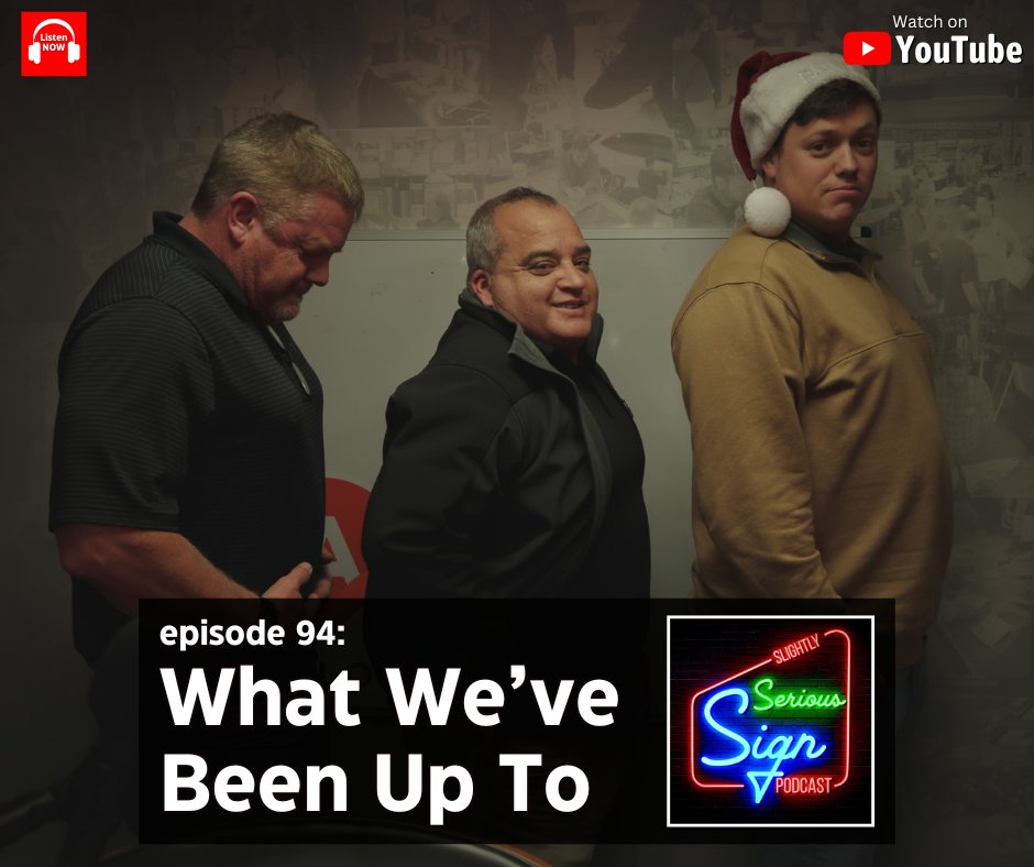 Wensco_Sign's tweet image. Ep 94: Fun with A.I., Thanksgiving recap, the premiere of the first video of Wensco's 12 Days of Christmas Sale, and more.

🎥 Watch on YouTube
🎧 Listen on your favorite Podcast Player

#signshop #signagesolutions #signagedesign #signmaker #signage #vinylsigns #signindustry