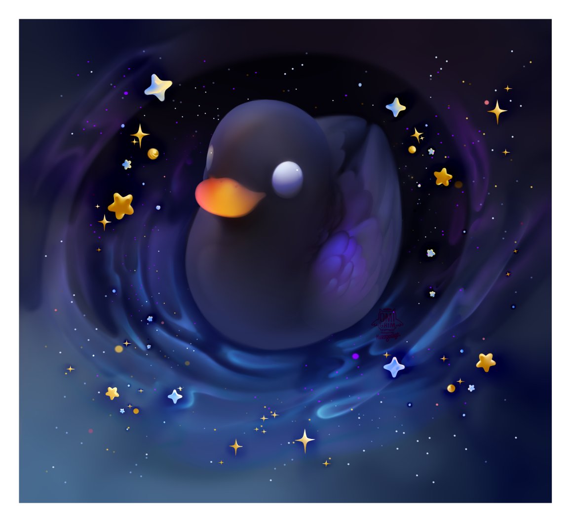 omigrim's tweet photo. painted the duck💫⭐️✨
 @Kurz_Gesagt https://t.co/QpRasODaAz