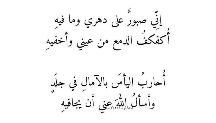 بيت شعر عربي كل يوم tweet media