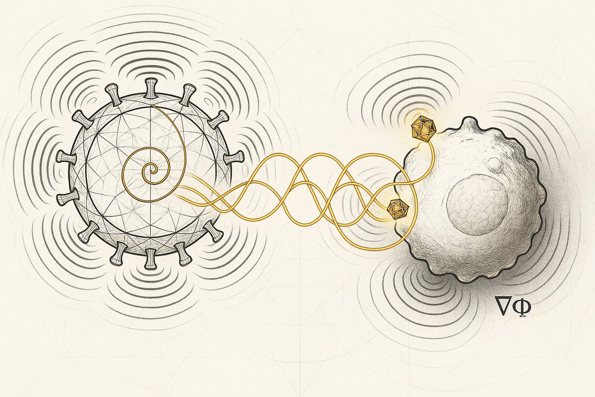 VFD_org's tweet image. Biology isn’t just chemistry, it’s geometry in motion.

This new Nature Biotech work shows that when we change the envelope geometry of a delivery particle, the efficiency of gene transfer into stem cells shifts dramatically.

In VFD, this is expected:

Geometry → Field…