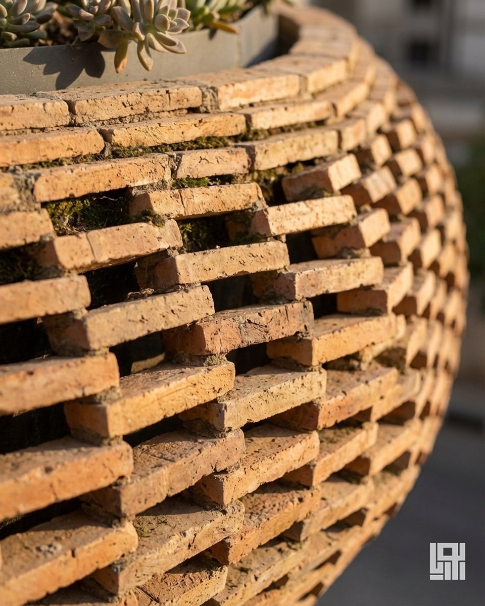 Parametric Brick Veil, A Layered Urban Skin - work by <a href="/pooriyazamani/">Pooriya Zamani</a> 
This #façade uses a #parametric #brick veil to control light, ventilation, and privacy while creating a dynamic play of depth and shadows across the building. 
#architecture #parametricarchitecture  #brickwork