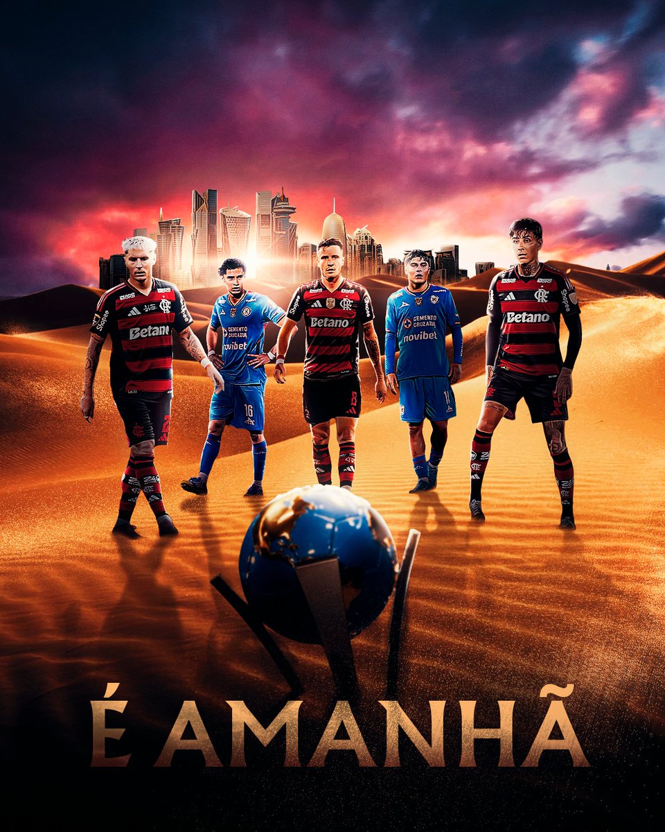 Flamengo's tweet image. Por nós, pelos nossos, pelo mundo de novo!
Amanhã é dia de dar mais um passo na caminhada pelo Mundial. 🔴⚫️🏆🌍

#ArteEspecial