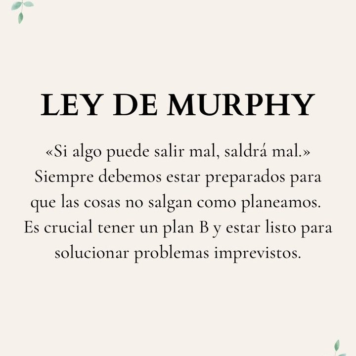 Las 5 leyes más famosas del mundo:

1. Ley de Murphy