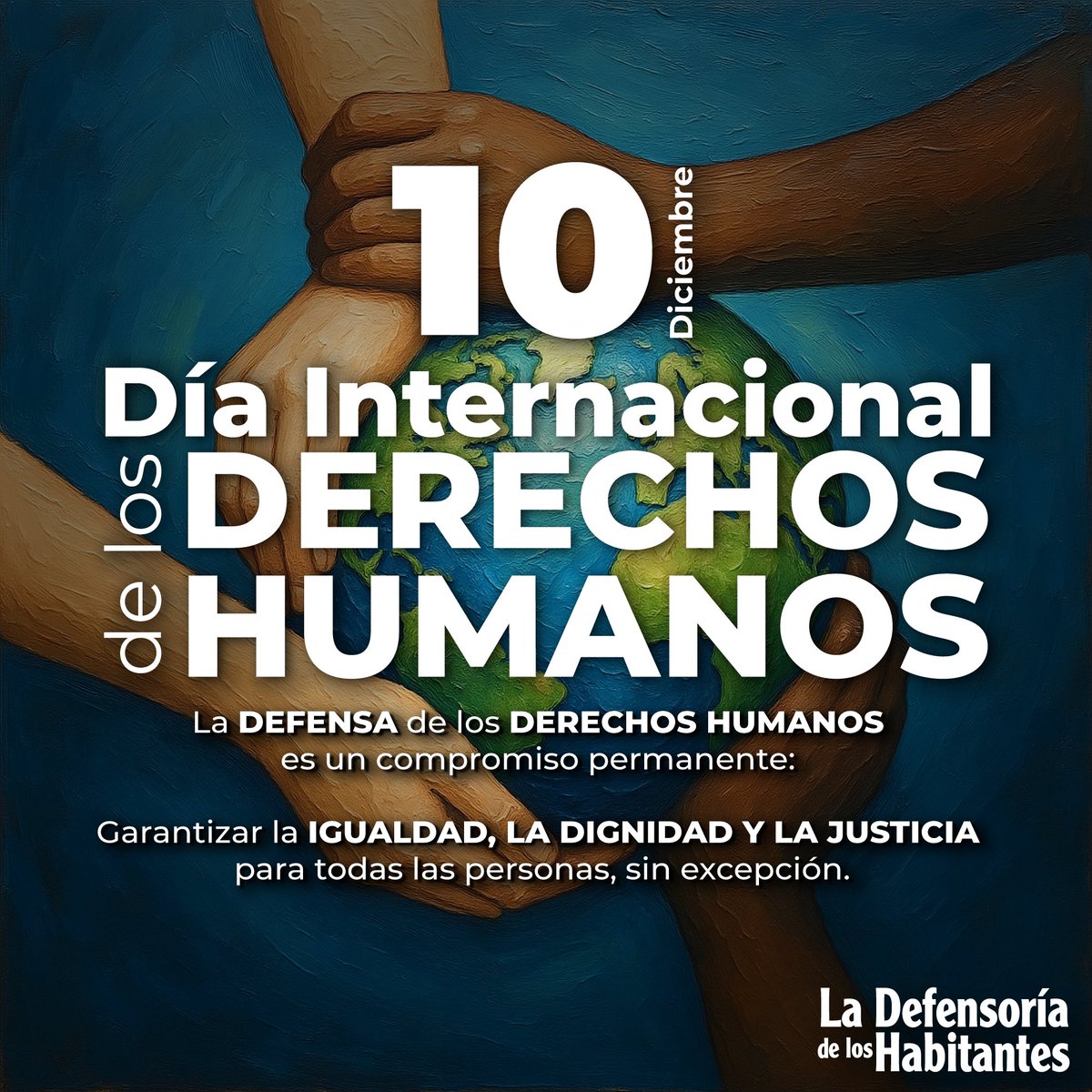 🌎✨ Hoy conmemoramos el Día Internacional de los #DDHH recordando que los derechos  humanos son positivos, esenciales y alcanzables.
Defender los derechos humanos es construir un país y un mundo más justo 🇨🇷