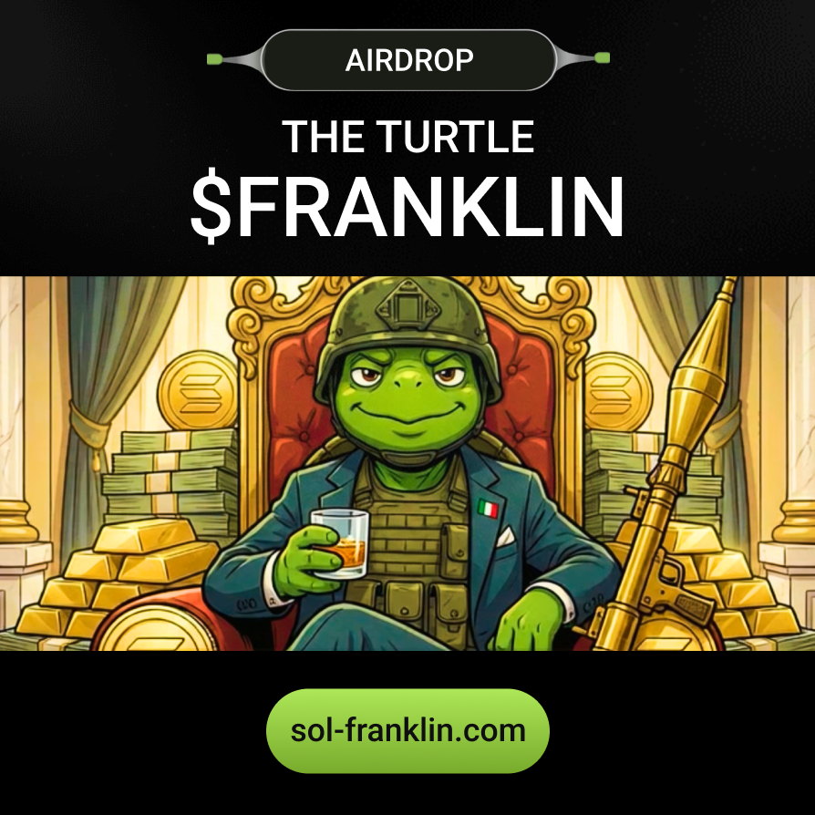 TurtleFranklinM's tweet photo. ‍Franklin on Solana Official $FRANKLIN Airdrop

A fresh wave of releases is lining up for network participants.

🚀 https://t.co/V8hejBor25

Critical alignment is happening across partners.

#Phantom https://t.co/Mci7f2vsdV