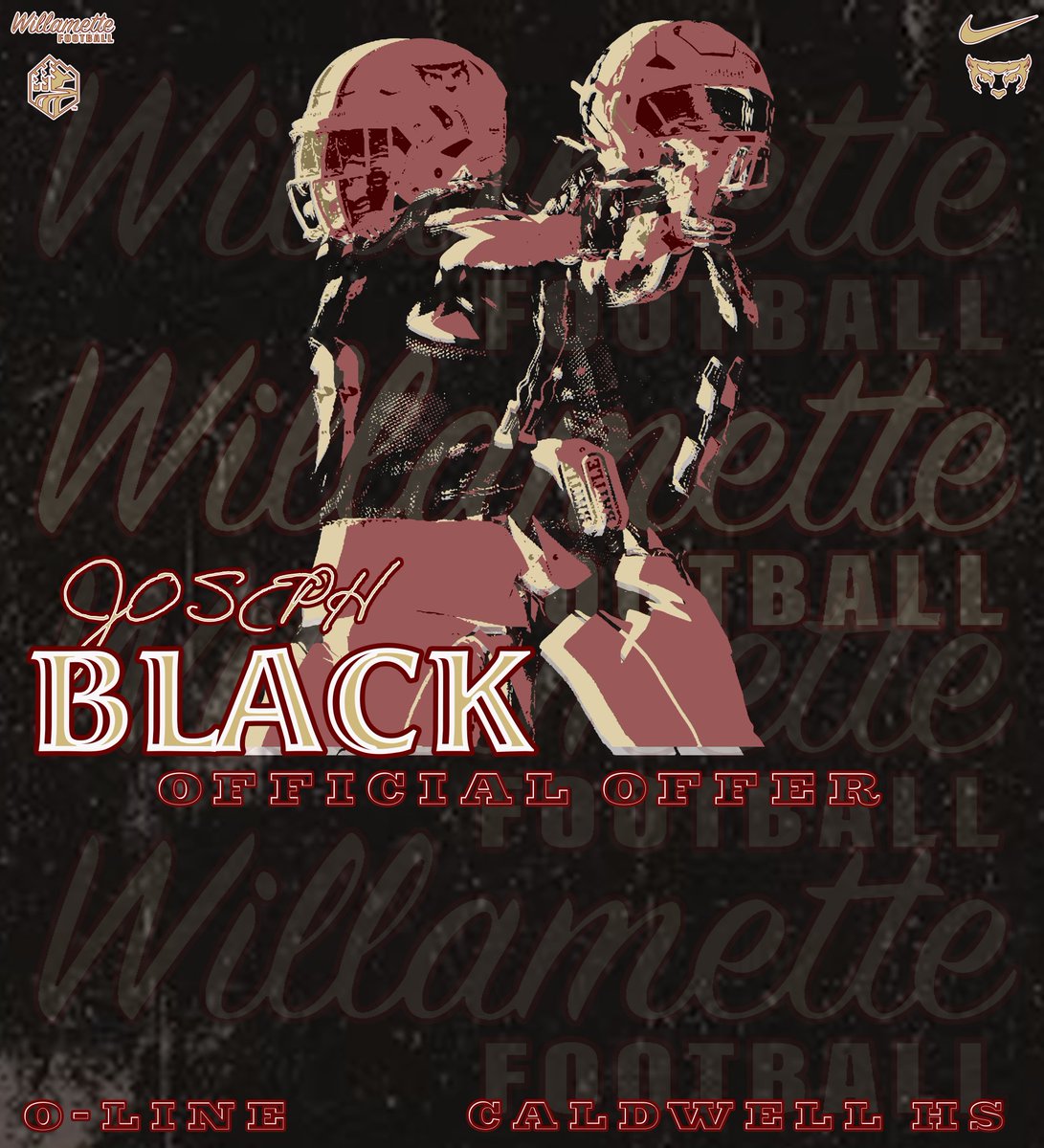 After great phone calls with  <a href="/Rude_WUBearcats/">Tim Rude</a> and  <a href="/Coach_G_Magana/">Gerardo Magaña</a>, I am incredibly blessed and excited to receive my 4th official offer to play collegiate football at Willamette University! <a href="/WillametteFB/">Willamette Football</a> #uncommitted #AGTG #believe