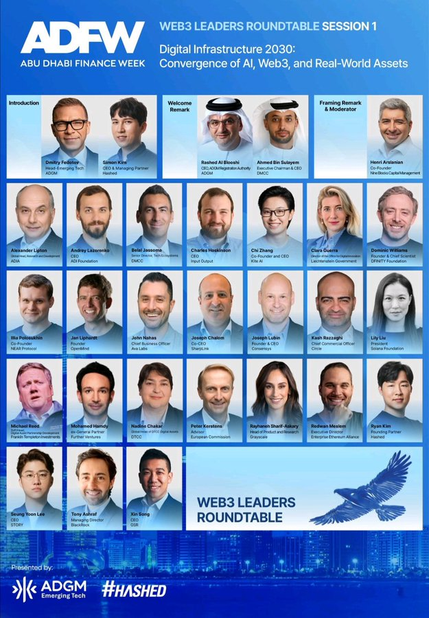 Tomorrow, <a href="/dominic_w/">dom williams.icp ∞</a> joins an invite-only roundtable at <a href="/ADFinanceWeek/">ADFW</a>! A pivotal moment for blockchain and the Internet Computer. The future is forged in such discussions! 🌐

This exclusive gathering puts $ICP at the heart of global financial innovation. Expect insights into