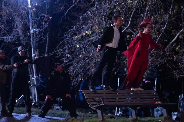 infooconnell's tweet image. Jack O'Connell and Claire Foy were spotted on set of 'Ink' in London, December 5, 2025.

© @clairefoyfan