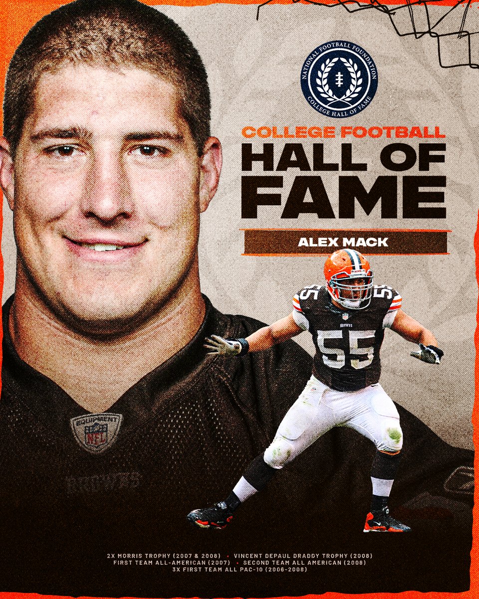 Big congrats to @alexmack51 on his induction into the College Football Hall of Fame tonight! A major honor to recognize a phenomenal collegiate career and his many pro accolades that followed.