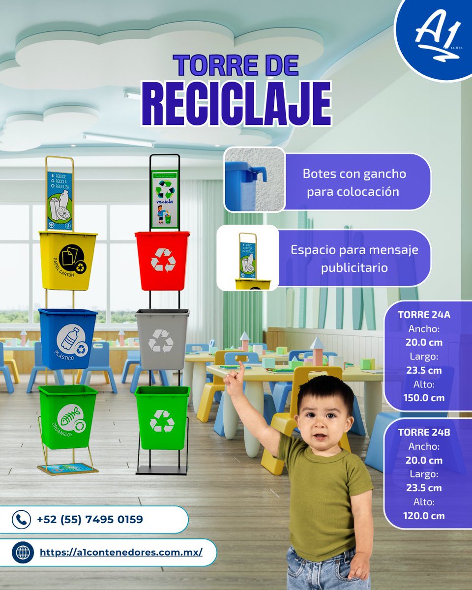 Por un futuro más verde 🌎🍀.

Enseñemos a los más pequeños 👧 lo importante que es #separar y colocar los #residuos en su debido lugar, haciendo uso de los #botes de reciclaje.

☎️ Contáctanos al (56) 4770 2022
📲 WhatsApp 55 7495 0159
💻 Visítanos en f.mtr.cool/lhkbfvqacz