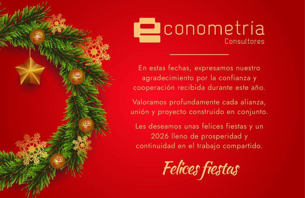 econometria_sas's tweet photo. En @econometria_sa agradecemos la confianza y la colaboración durante este año. Valoramos cada alianza y proyecto construido en conjunto.

Les deseamos unas felices fiestas y un 2026 lleno de prosperidad y nuevos logros compartidos.

Felices fiestas 🎄✨ https://t.co/wdfupiYrds
