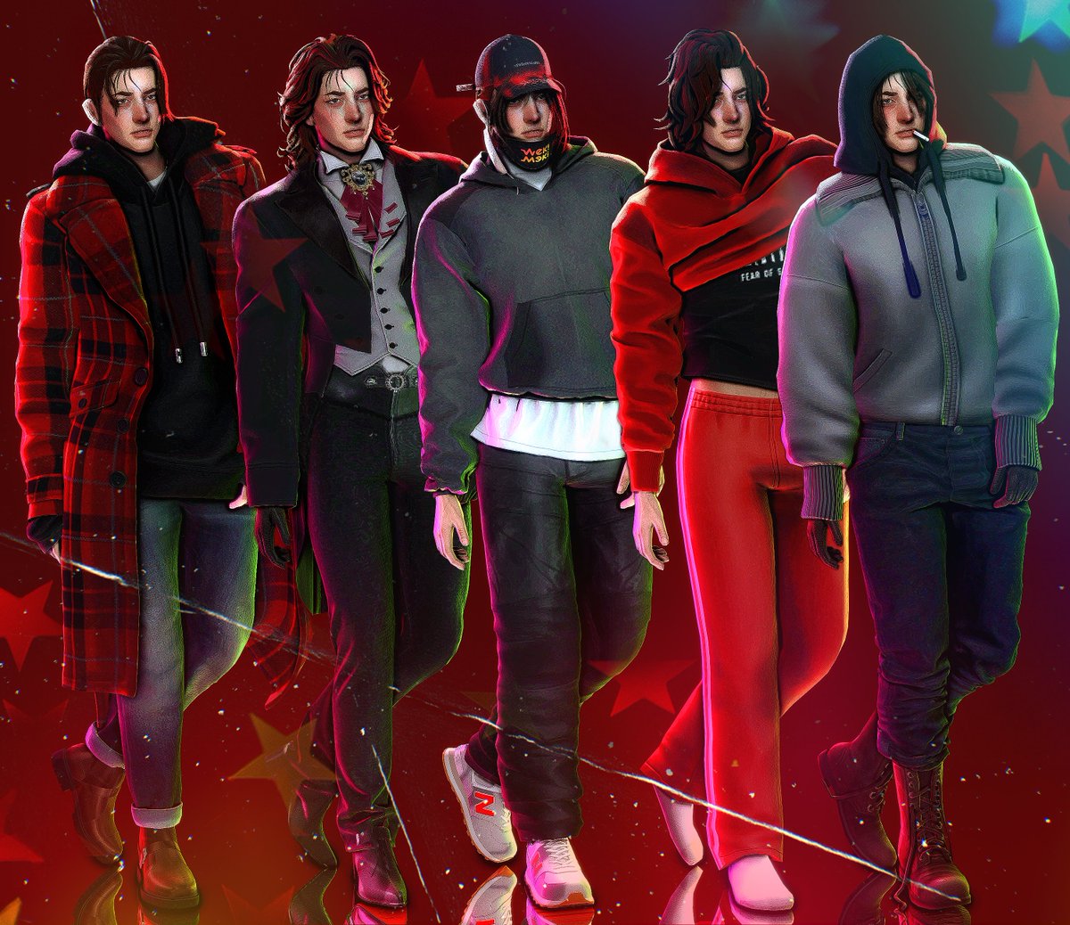 flovoids's tweet image. 🎸ᯓ★🥀 floyd n draco lookbook shenanigans baby