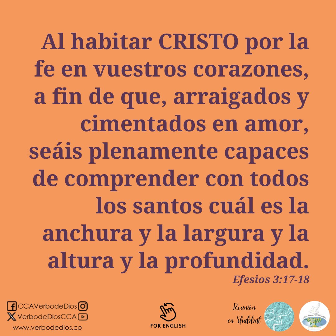 VerbodeDiosCCA's tweet photo. Compartimos La Palabra de Dios - Efesios 3:17-18
____
We spread The Word of God - Ephesians 3:17-18

(06dic.25 📖 PERSPECTIVA Y PERCEPCIÓN - YouTube: VerbodeDiosCCA)

#VerboCCA #Shabbat #Biblia #Bible https://t.co/dRtZbbgtQn