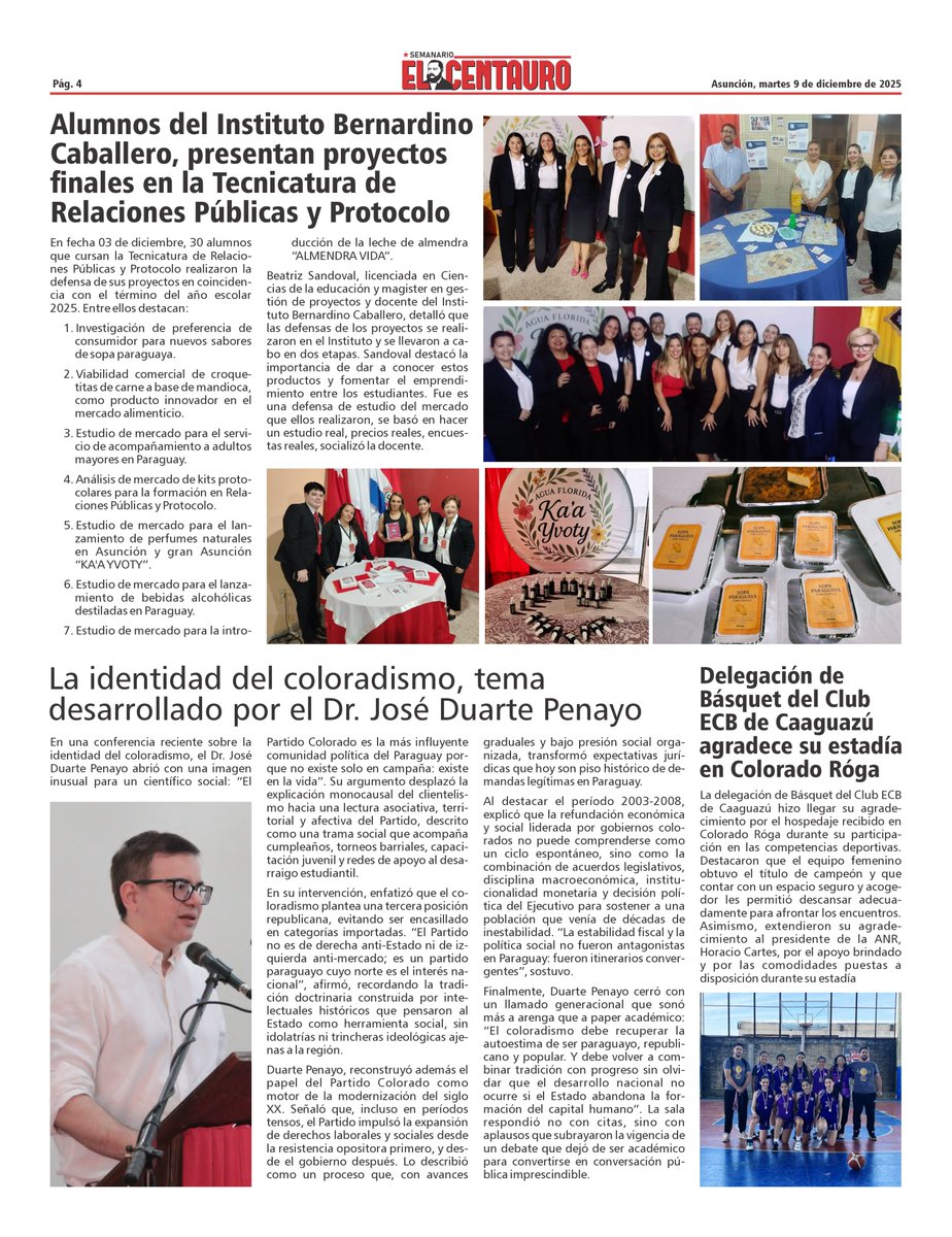 🗞️Semanario oficial de la ANR "El Centauro", edición N° 103. Distribución gratuita.