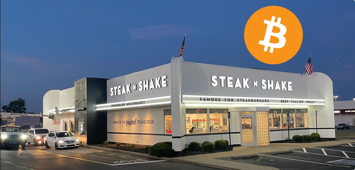BitcoinArchive's tweet image. JUST IN: Steak n' Shake says it will deposit all Bitcoin payments to its Strategic Bitcoin Reserve

"More Bitcoin partnerships to be announced. SnS is a Bitcoin company."