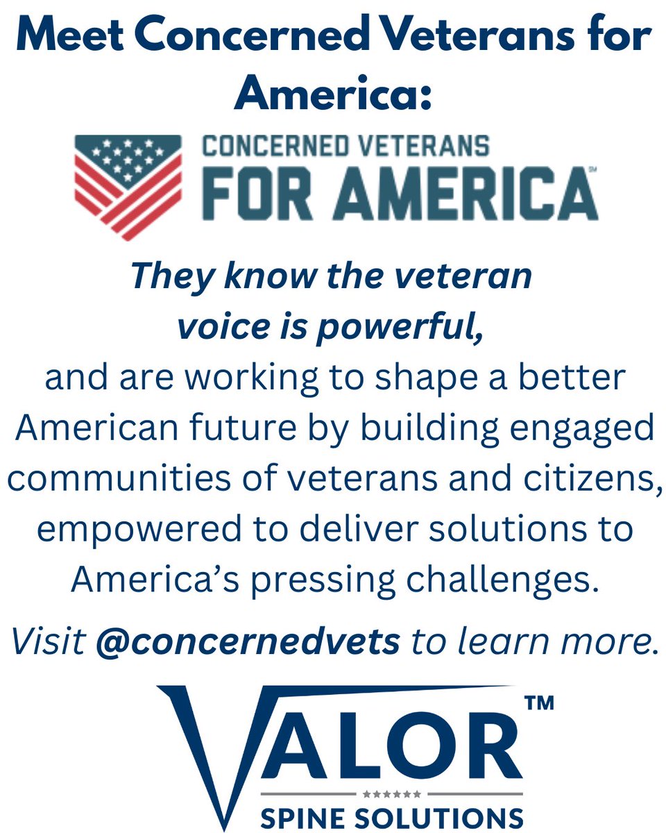 Visit @concernedvets to learn more.

#veterans #veteran #veteranbackpain #chronicbackpain #chronicneckpain #veteranneckpain
