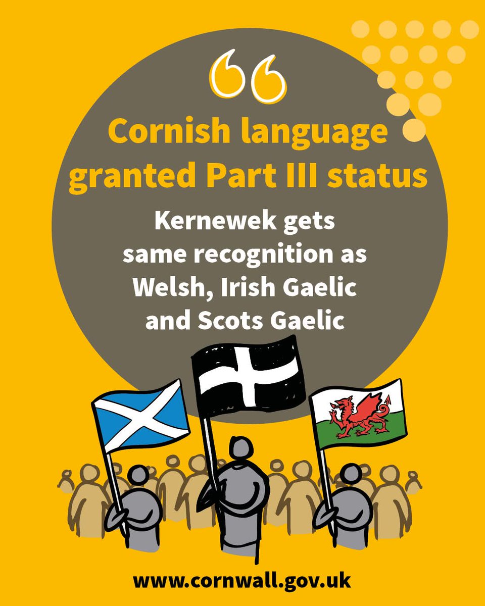 Congratulations to the Cornish people. Breton is currently the only Celtic language without official status 😒