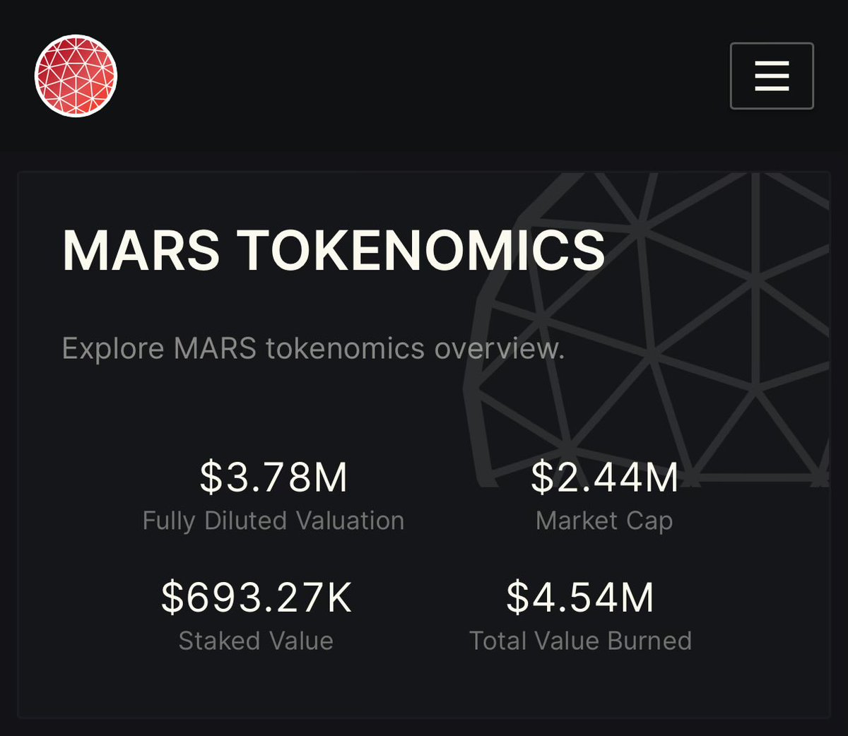 gp4719's tweet image. So @mars_protocol including it’s $BTC isolated market @amberfi_io has a total TVL as follows :
$40 mill on @neutron_org 
$6.7 mill on @osmosis 
Total TVL = $46.7 mill 

$MARS token is sitting at only $3.8mill FDV