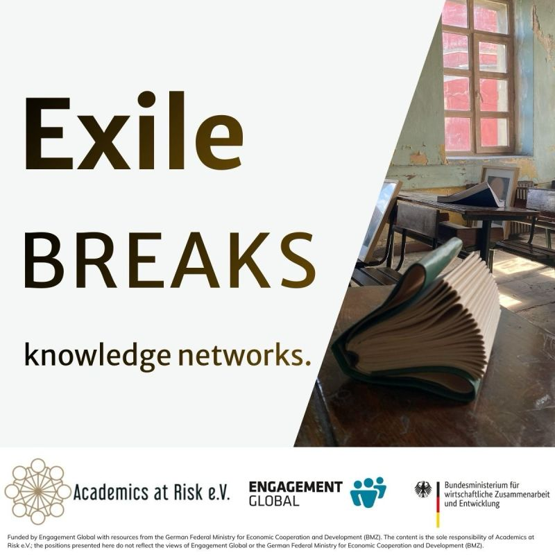 AcademicsR's tweet photo. In many contexts, the forced displacement of a scholar follows severe ruptures: universities shut down, laboratories destroyed, archives lost, and colleagues targeted or criminalized.
Such events do not only interrupt individual careers. They dismantle the knowledge network that surrounds a scholar — colleagues, institutions, data, tools, and the structures that make research possible.
In #ExWis2025, we stress that these networks are human systems.
 When people are displaced, the network becomes fragile — and in many cases, it collapses.
#WissenImExil #KnowledgeJustice #scienceatrisk 

Funded by Engagement Global with resources from the German Federal Ministry for Economic Cooperation and Development (BMZ). The content of this post is the sole responsibility of Academics At Risk e.V.; the positions presented here do not reflect the views of Engagement Global or the German Federal Ministry for Economic Cooperation and Development (BMZ). @EngGlobal  @BMZ_Bund