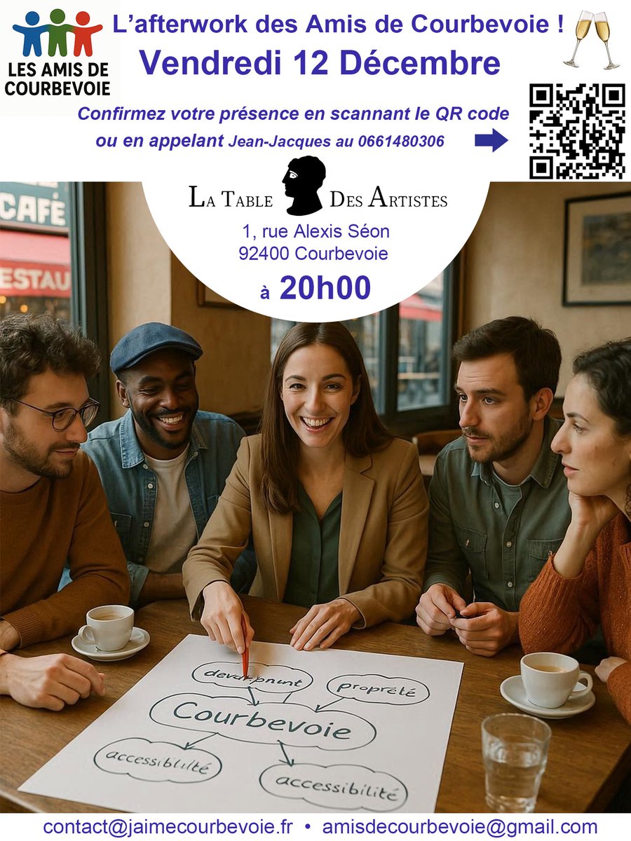 🚀 Partageons ensemble un verre à l’afterwork organisé par « Les Amis de Courbevoie » ce vendredi 12 décembre ! 😉🥂
#Courbevoie #AmisdeCourbevoie #TabledesArtistes <a href="/LDA92400/">La Table des Artistes 92400</a>