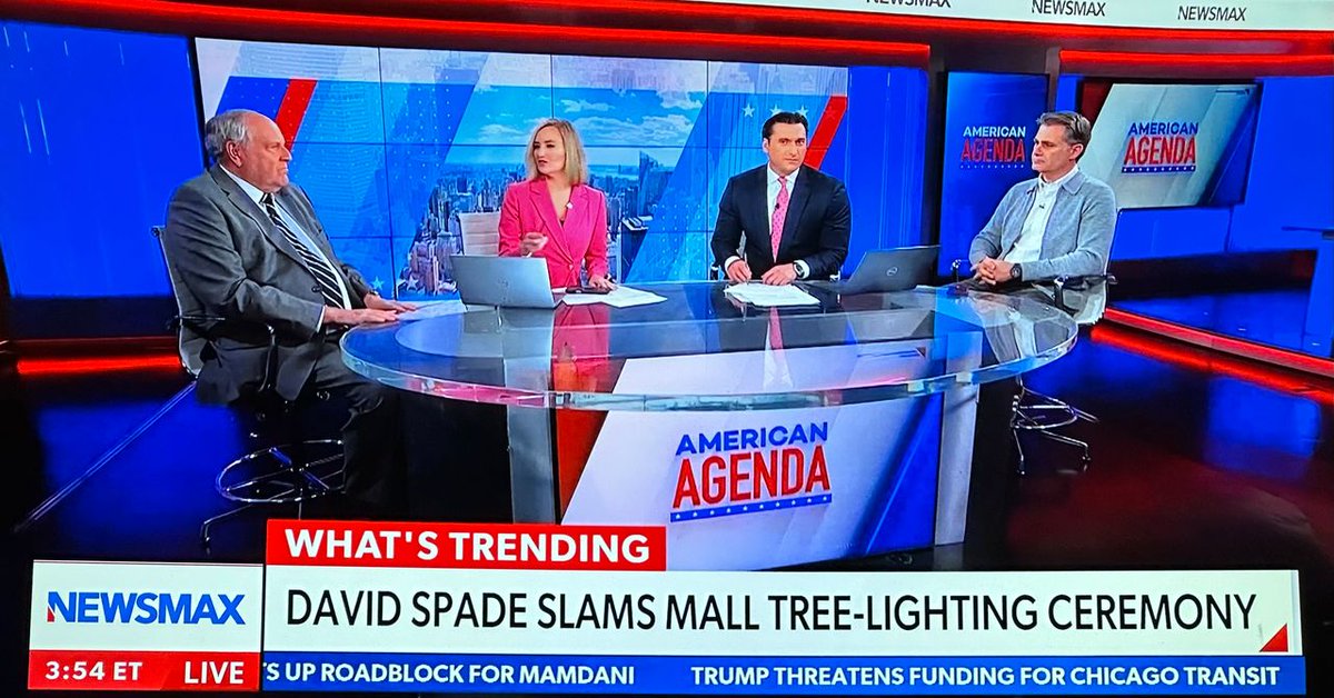 Bwdreyer's tweet photo. @DougBurnsLAW @AndreBauerSC @KatrinaSzish @BobBrooks_NMX 

Excellent conversation today!

Harris certainly has arrogance, just lacks content. 

Christmas is my favorite holiday, I've wish everyone 'happy holidays' since the 60s, a Bing Crosby hit. 

Thank you all! 
@Newsmax https://t.co/Dgy4YofJTE