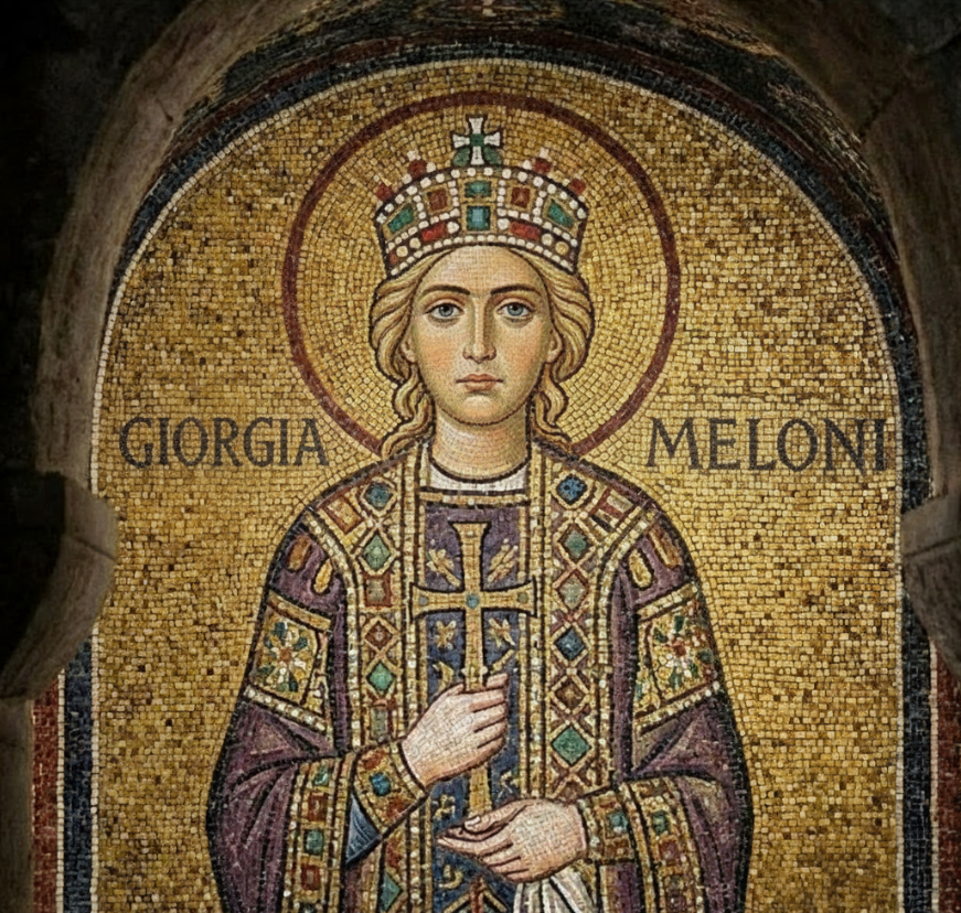 Galla Placidia tenne saldo l'Impero in un'epoca turbolenta, Giorgia Meloni lo rifonderà. <a href="/GiorgiaMeloni/">Giorgia Meloni</a>