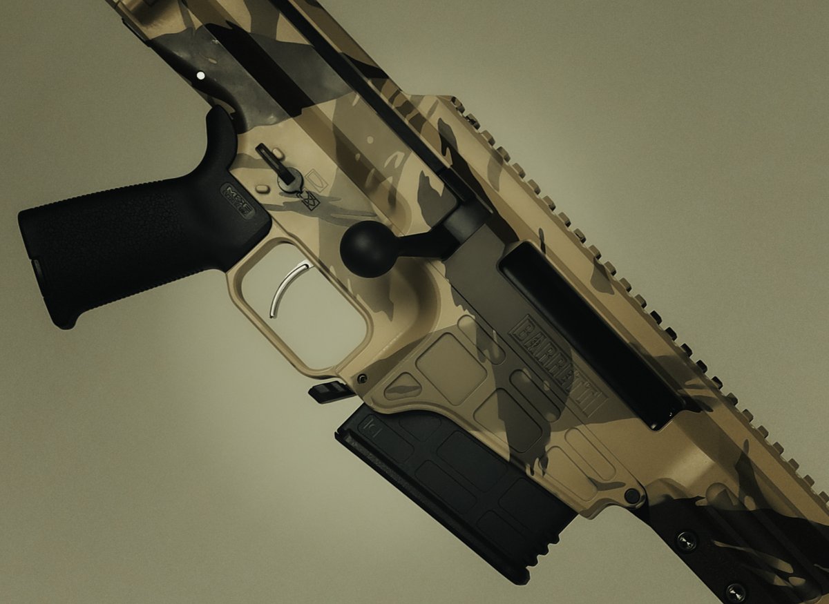 BarrettRifles's tweet photo. What is the most unique Cerakote you have seen on a Barrett rifle?
#barrettfirearms #TheLeaderInLongRange #MRAD #338LM #338NM #300NM #300PRC #7mmPRC #300WM #308Win #65Creed #adaptable https://t.co/SSTnsMXMLO