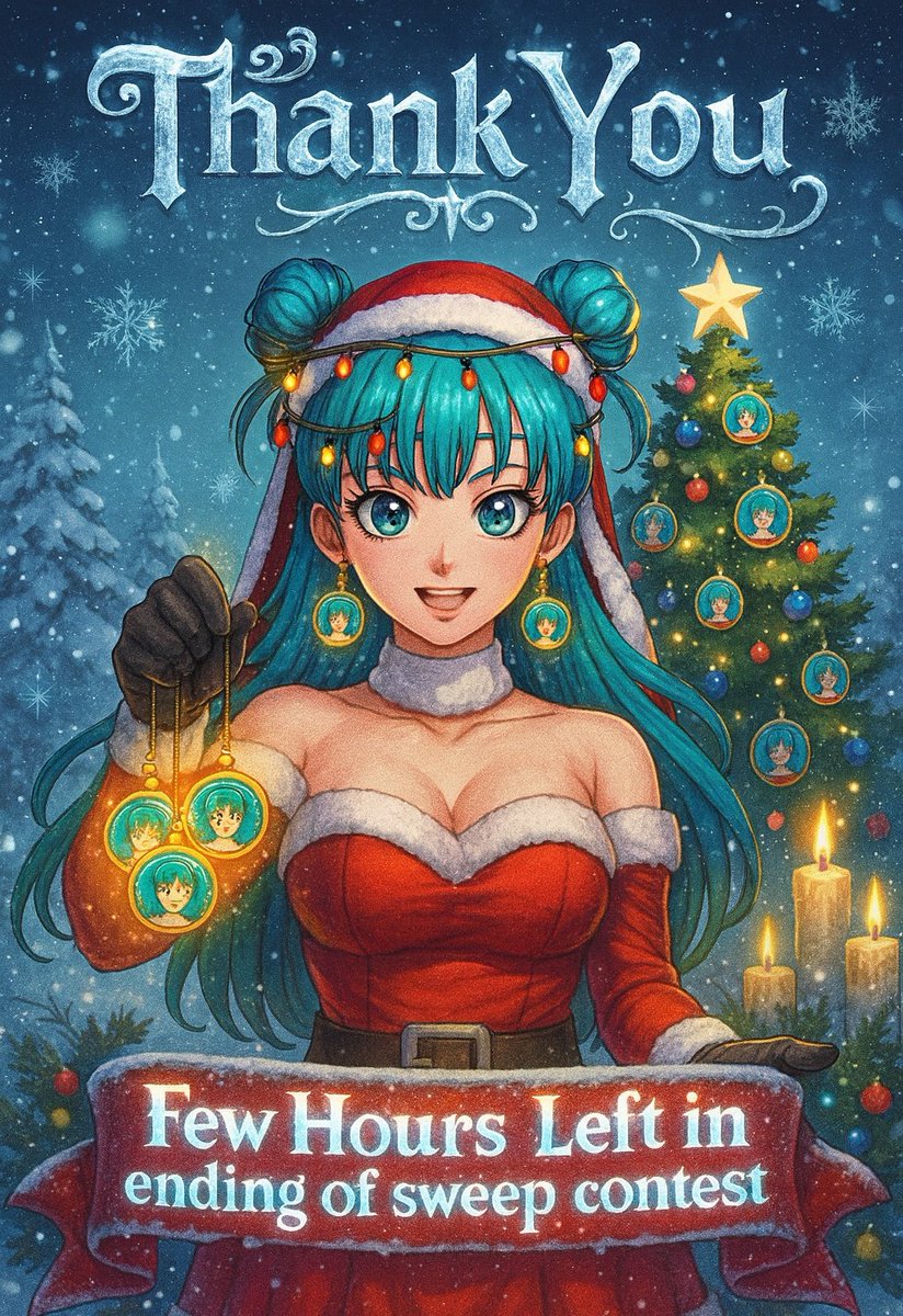 Bulma Loves Y'all🤗
Big thank you to everyone who swept me already, y’all are REAL ones, and I see every bit of that love and support💓
1- <a href="/RasiMetaX/">Rasi</a> : 9 Nfts
2- <a href="/godsnft1_/">WE-Gods</a>:  6 Nfts
3- <a href="/PalmAuraX/">Palm</a>: 2 NFTs
4- <a href="/Crypto_Meows/">Crypto Meow Meows</a>: 2 NFTs
5- <a href="/Dedicated_Degen/">Degen Mike</a>: 2 NFTs
6- <a href="/Flipfury40/">Flipfury</a> 2 NFTs