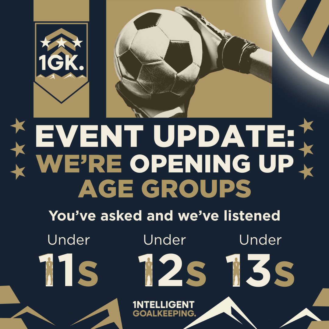 IntelligentGK's tweet image. If we did not quite say it loud enough! WE HAVE EXPANDED THE AGE GROUPS.... One winner for every age group. Still not your age group, follow the booking link and pre-register. intelligentgk.com/gkwarstourname…