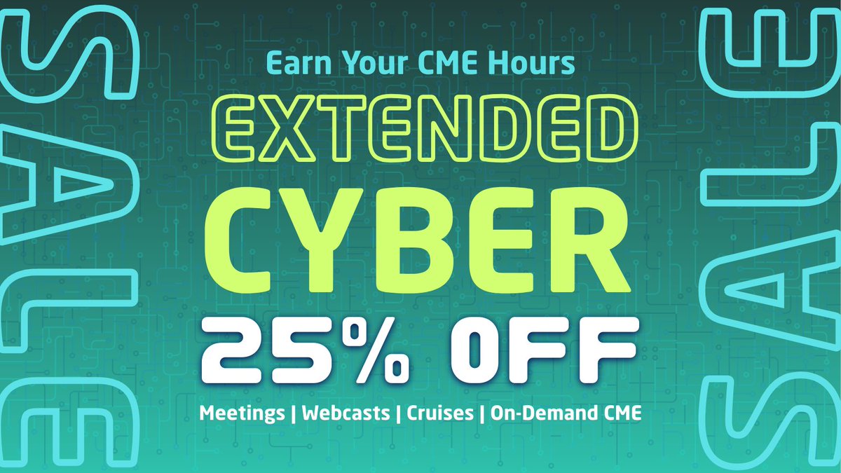 Edusymp's tweet image. 🚨 Last call for CME savings 🚨  
25% off ends tonight at midnight
Use code EXT25
zurl.co/5Rtt2
 
#CME #DocMedEd #MedicalEducation