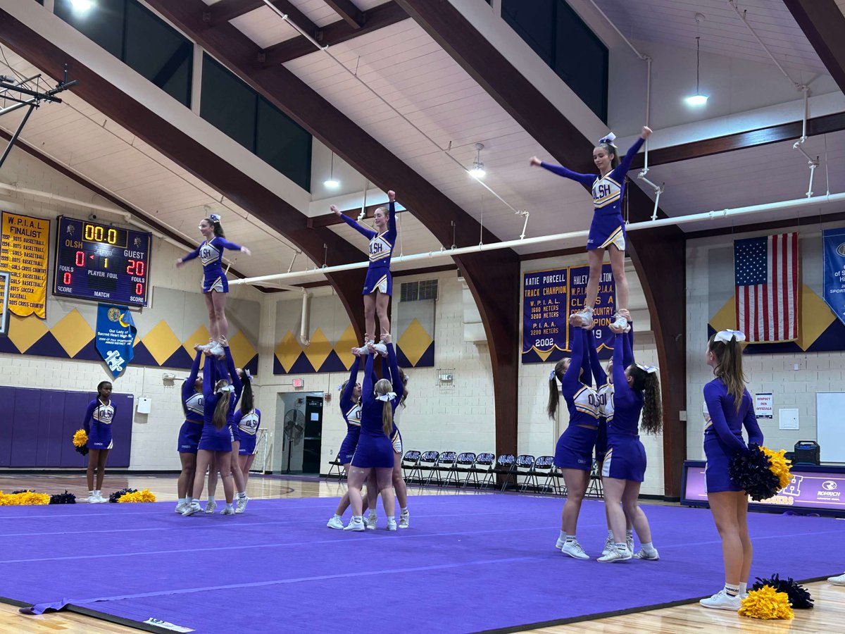OLSH_HighSchool's tweet image. Thank you to everyone who came out to last night’s Cheer Showcase to cheer on our Chargers! 💜✨ Our team showed off their competition routine and brought the school spirit! 📣 

#OLSHChargers #ChargerCheer #SchoolSpirit