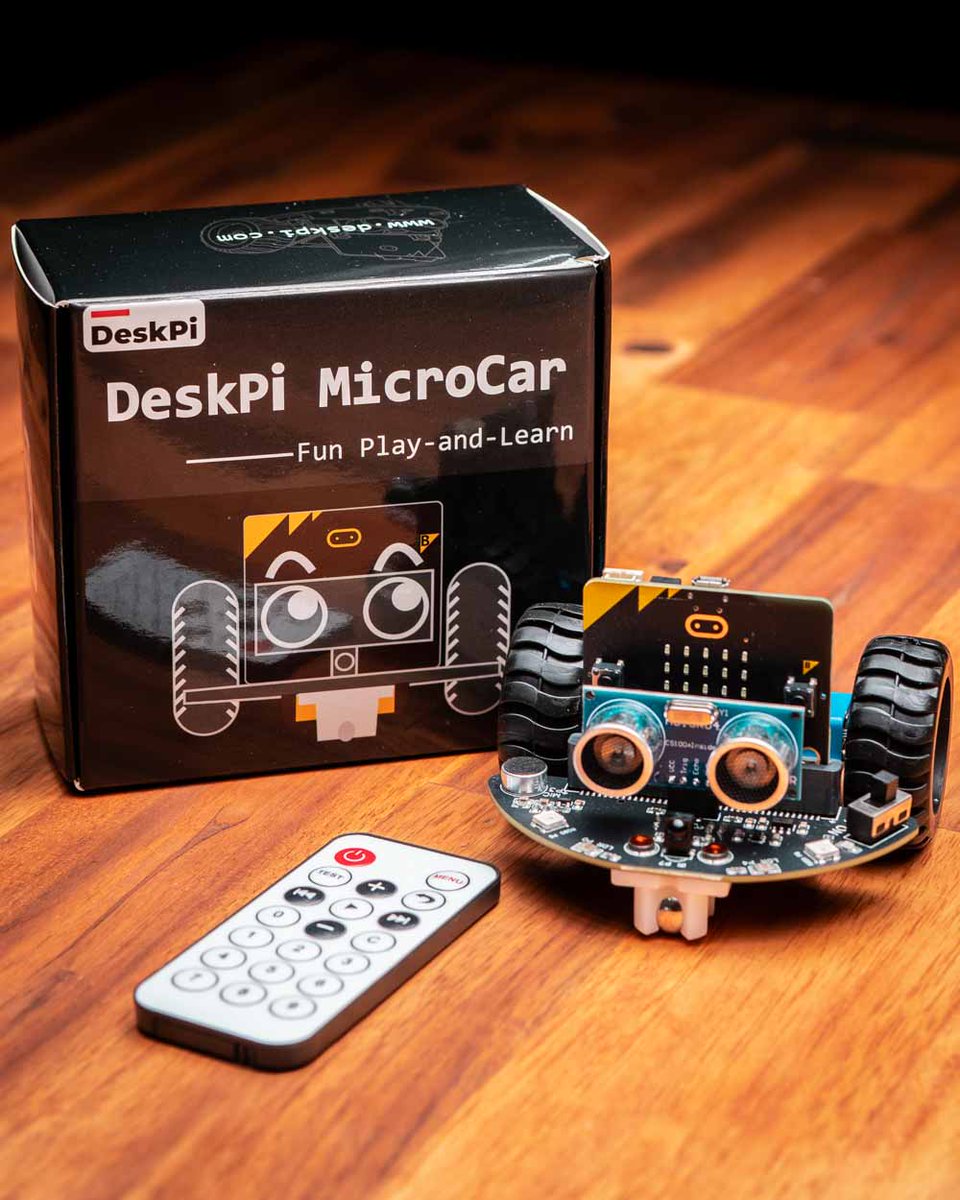 CoreElecAU's tweet image. Get some hands on STEM education with the Microcar for micro:Bit. It comes pre-wired with minimal assembly so you can get to coding with MakeCode graphical programming as soon as possible. Powered by AAA batteries it makes a great entry point to robotics. coreelec.io/1j6