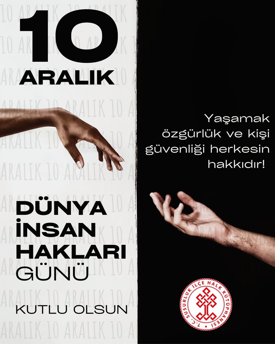 10 Aralık Dünya İnsan Hakları Günü Kutlu Olsun!

#DünyaİnsanHaklarıGünü