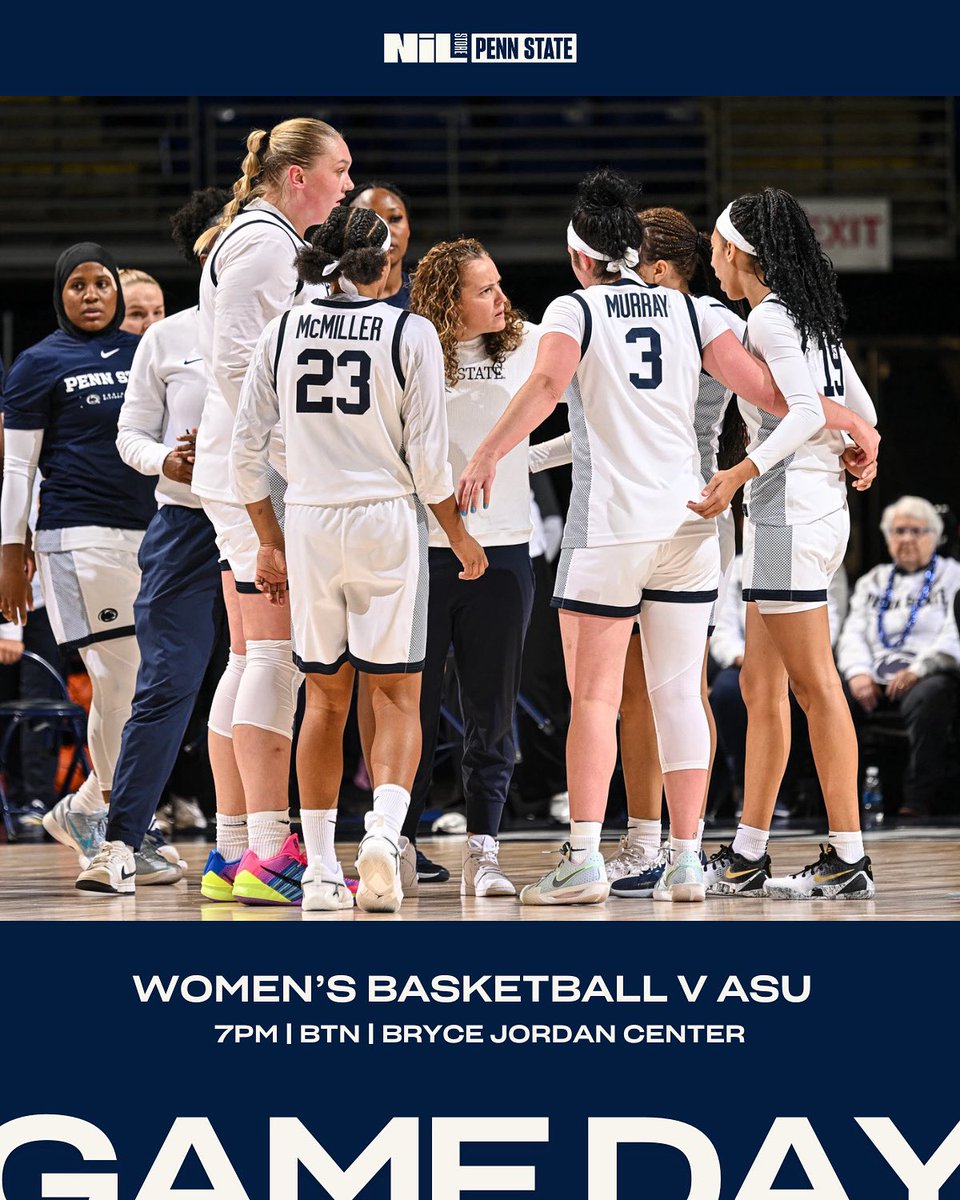 PennStNILStore's tweet image. The Lady Lions take on the Sun Devils at 7pm in the BJC 🏀