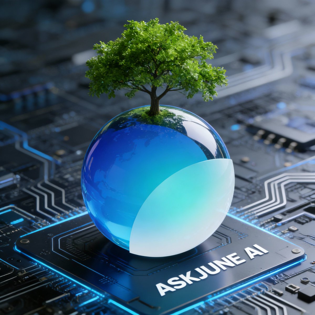 ASKJUNE AI: Where technology meets nature 🌱💻 – nurturing the future of AI on a sustainable circuit board.

#juneaiart 
<a href="/askjuneai/">June</a> 
<a href="/SpeakStraight_/">SamSpeakStraight</a> 
<a href="/jkb0x/">Jakub</a> 
@Lazy_cryptyan