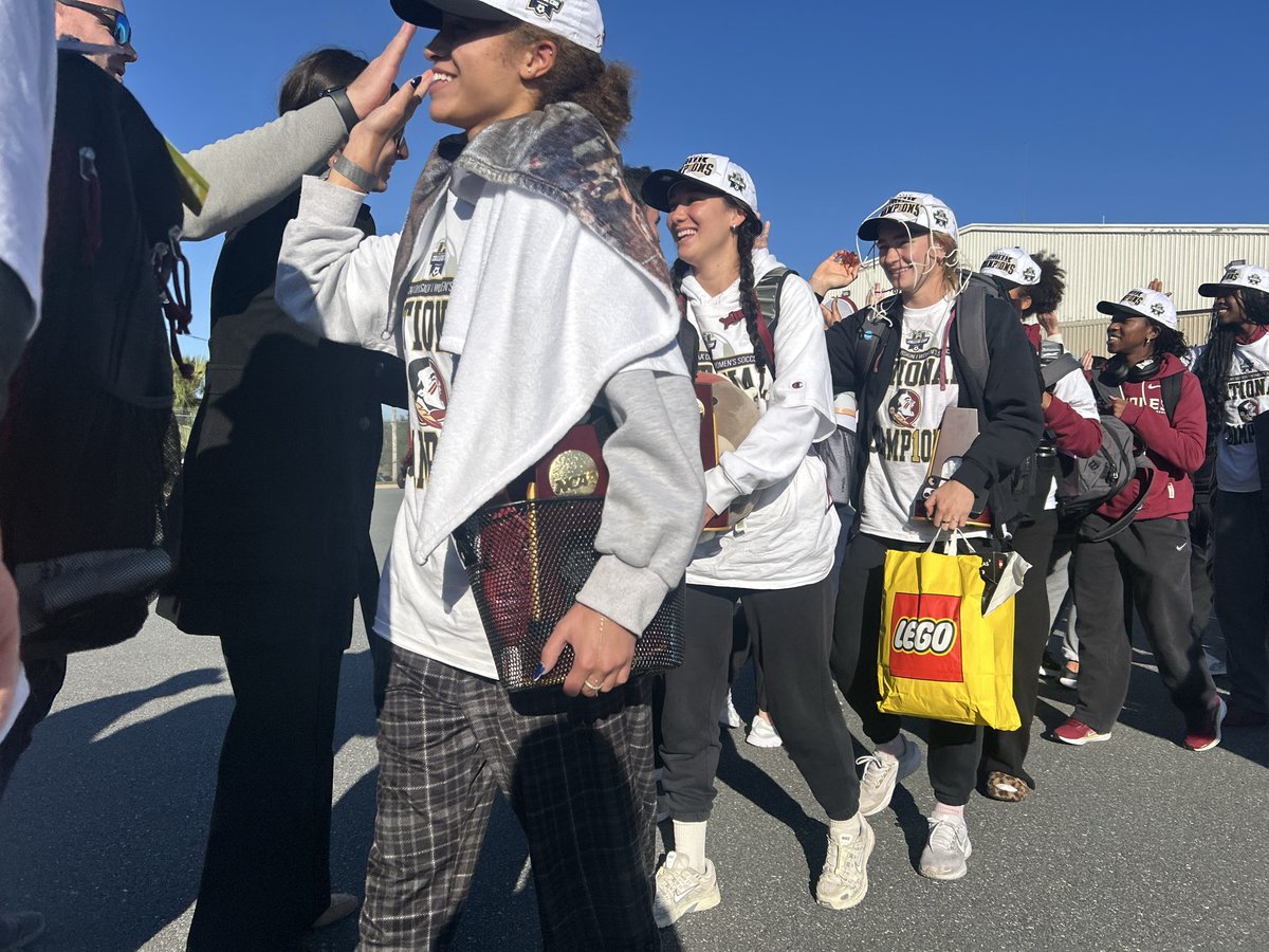 Good reception for the champs at Million Air! 🏆 

They’ll light the spear at 5:00 before a ceremony at 5:30 inside the Champions Club.

<a href="/WCTV/">WCTV Eyewitness News</a>