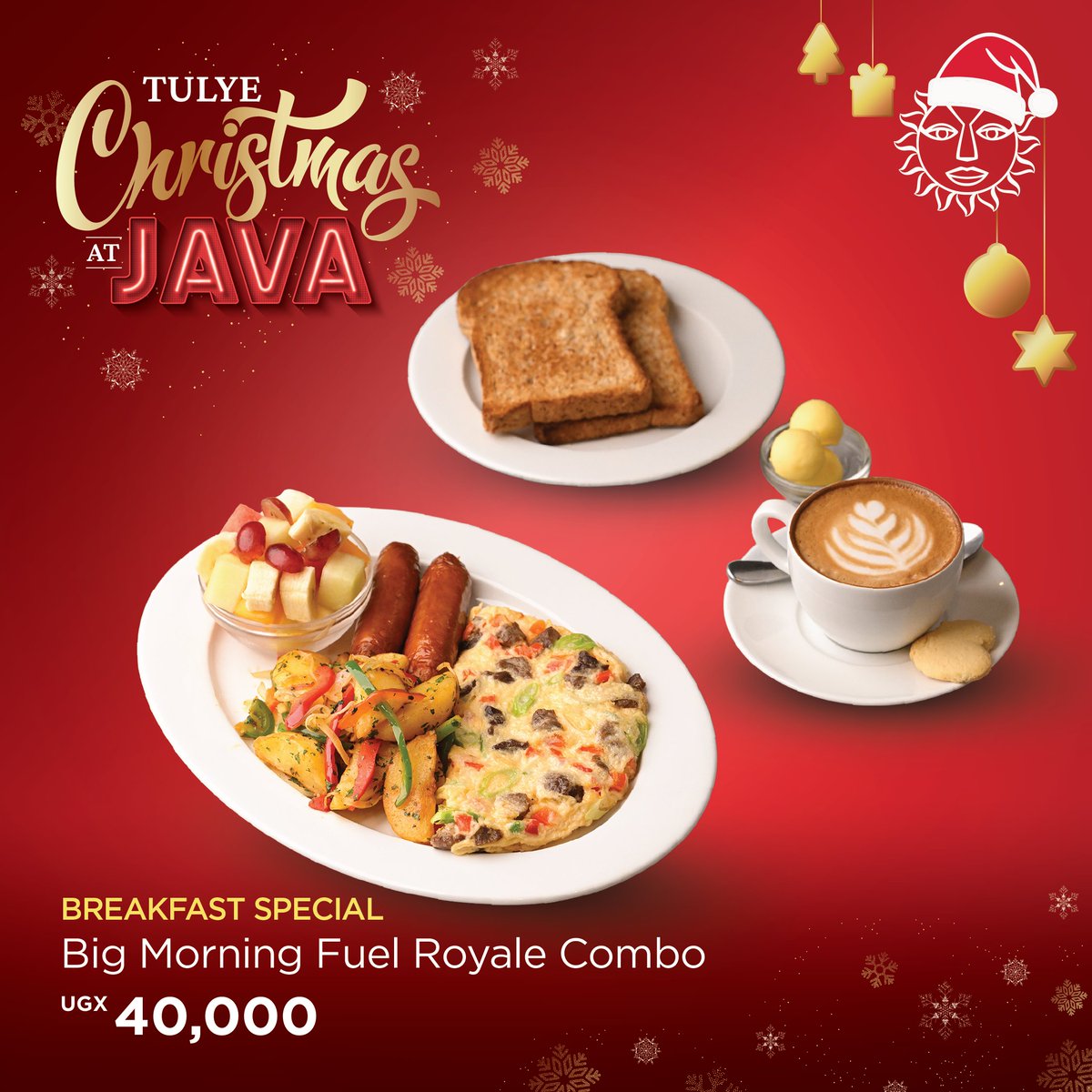 JavaHouseUG's tweet image. Big breakfast flavor, completely stacked, ready for your day. 

Grab our Big Morning Fuel Royale Combo for Ugx. 40,000 at all our Java locations.

DecemberSpecials | MadeWithLove
