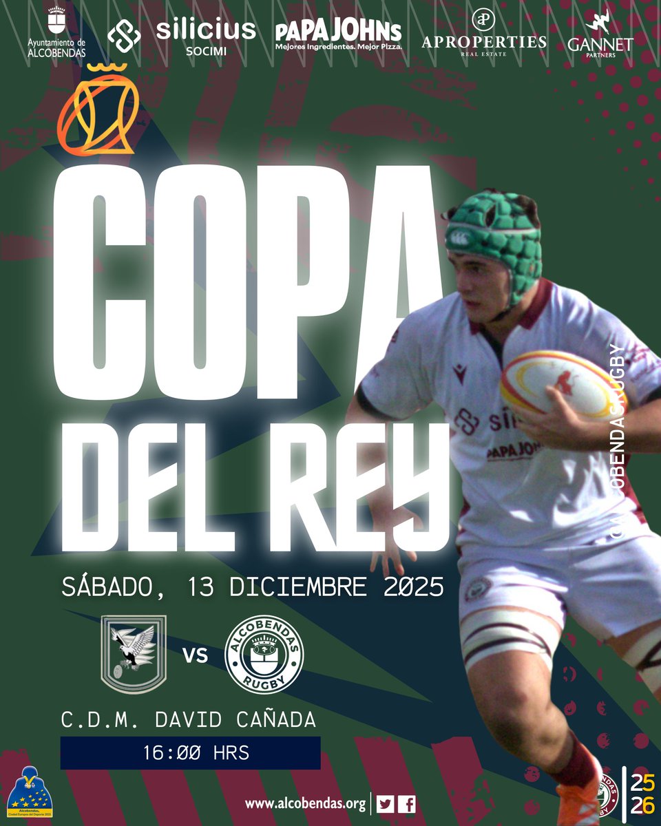 Copa del Rey – Jornada 4

Este sábado visitamos a <a href="/rugbyfenix/">Rugbyfenix</a> en un partido complicado donde queremos seguir demostrando carácter y competir cada minuto.

📅 13 diciembre, 16:00 hrs.
📍 C.D.M. David Cañada

#SiempreGranates